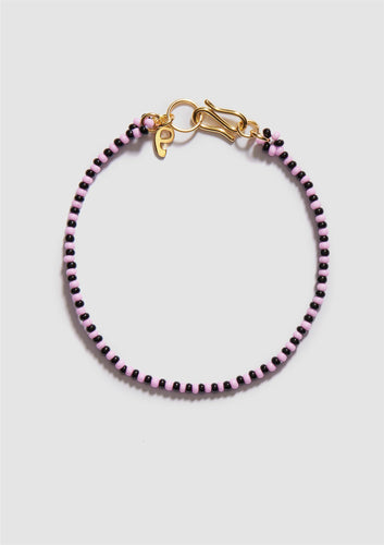 Sencillo Pink Black Bracelet - Gold