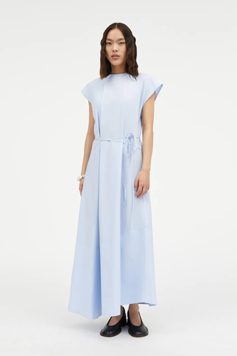 Dorita Poplin Dress - Light Blue