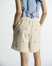 Floral Poplin Shorts - Powder