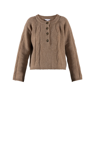 Fnug Lambwools Knit - Cognac Melange