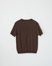 Merino Knit T-Shirt - Brown