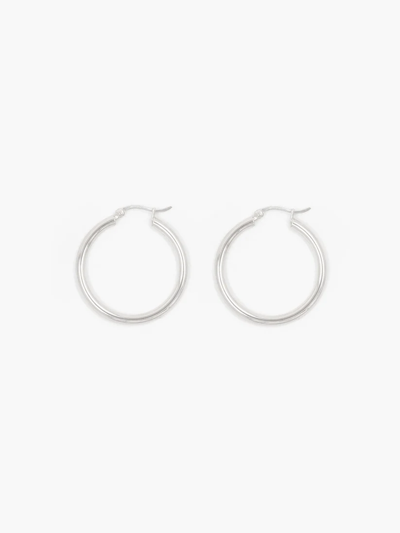 Oda Large Hoops - Silver