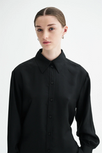 Sebastiana Silk Twill Blouse - Black