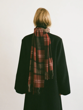 Cashmere Woven Scarf - Checked Bordeaux