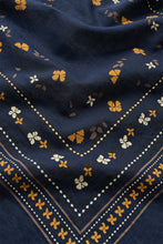 Skall Floral Scarf 55x55 - Midnight Navy