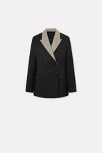 Jorinda Thin Solid Wool Blazer - Black