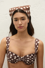 Simona Head Scarf - Cioccolato Dot
