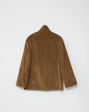 Corduroy Straight Blazer - Cognac