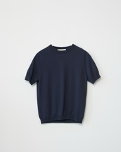 Merino Knit T-Shirt - Navy