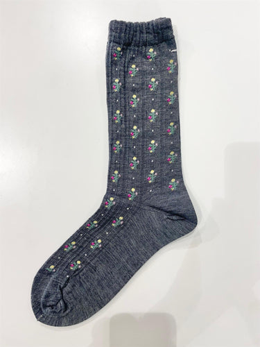 Flower Stripe - Mix Grey