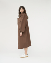 Water Resistant Trench Coat - Dusty Brown