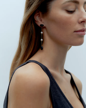 Dualism Long Earrings - Black Onyx