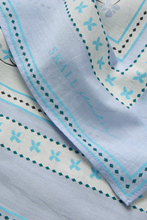 Skall Floral Scarf 55x55 - Aqua