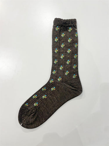 Flower Stripe - Brown