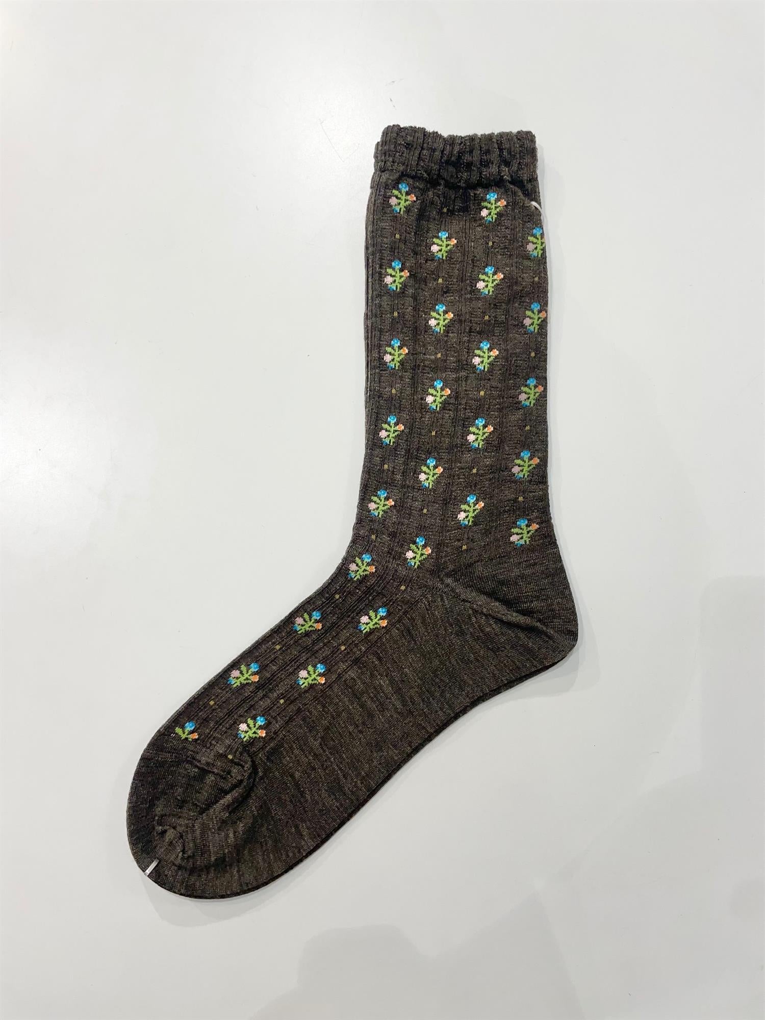 Flower Stripe - Brown