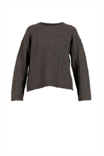 Cortney Cable Knit - Dusty Brown Melange