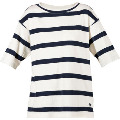 Dusina Striped Big Tee - Ecru/NewNavy