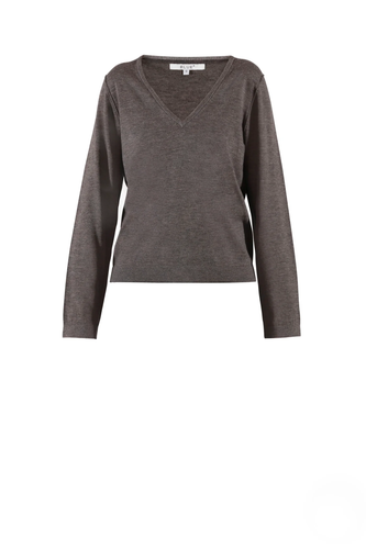 Florence Light merino LS Tee - Chocolate