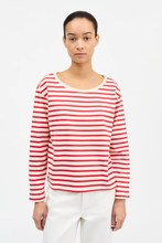 Marron Oversized Blouse - OffWhite/Red