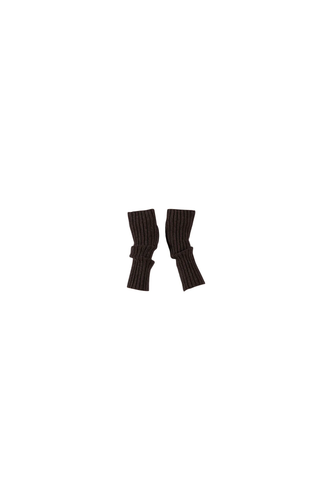 Frederikke Wool Wrist Warmers - Chocolate Melange