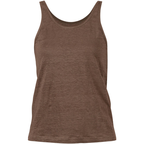 Doris Linen Tank Top - Bark