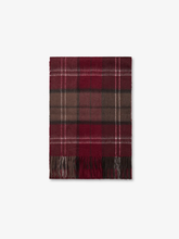 Cashmere Woven Scarf - Checked Bordeaux