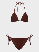 Gina beaded Bikini - Metallic Chocolate