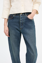 Sharon Straight Jeans - Washed Dark Blue