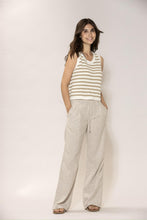 Luca Linen Trousers - ChalkMelange