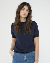 Merino Knit T-Shirt - Navy
