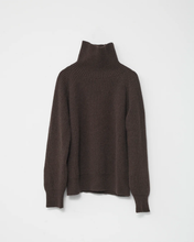 Shetland Wool Turtleneck - Brown