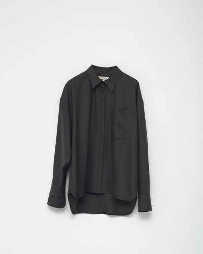 Fine Wool Shirt - Charcoal