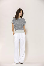 Laila Linen Blouse - GreyMist/DustyNavy