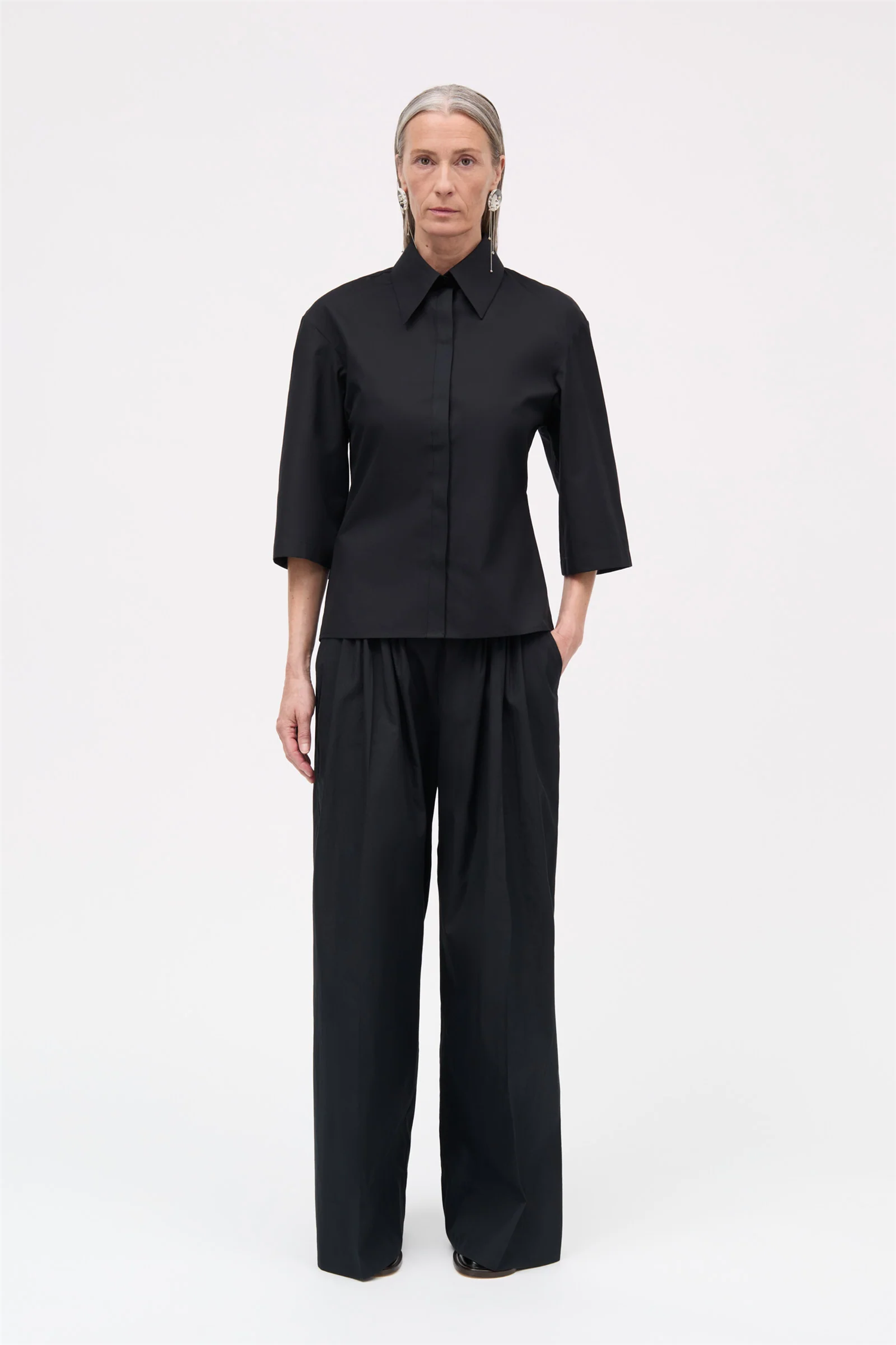 Suki Shirt Poplin - Black
