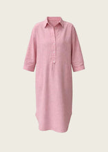 Liv Linen Shirt Dress - SoftPinkMelange