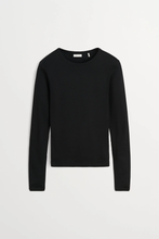 Seventies O-Neck Blouse - Black