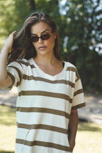 Jessica Dress - Ecru/Cognac