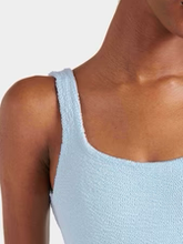 Square Neck Swimsuit - Metallic Blue