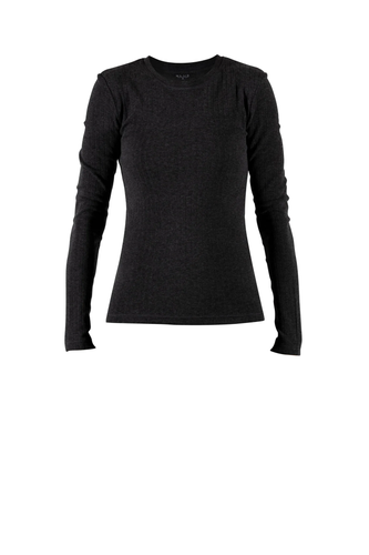 Gunver Wool Rib LS Tee - Iron Grey