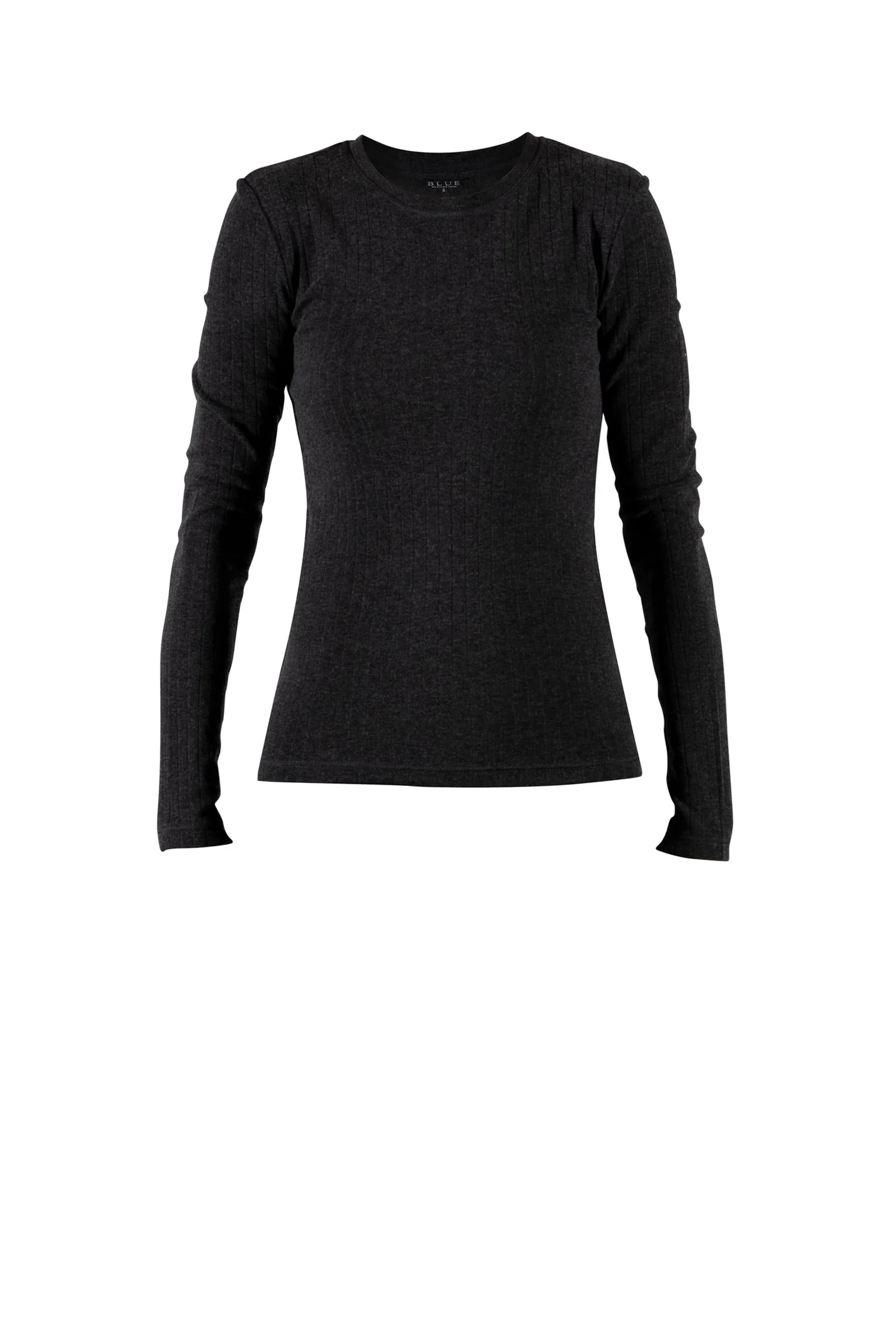 Gunver Wool Rib LS Tee - Iron Grey