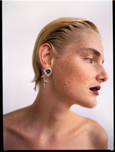 Silver Poppy Ear Stick