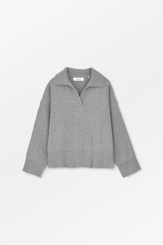 Dean V-Neck Jumper - Grey Melange
