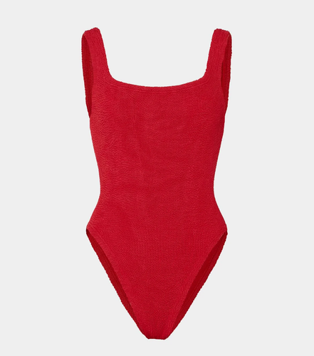 Square Neck Swimsuit - Red