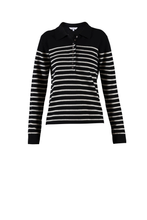 Franceska Striped Wool Knit - Black