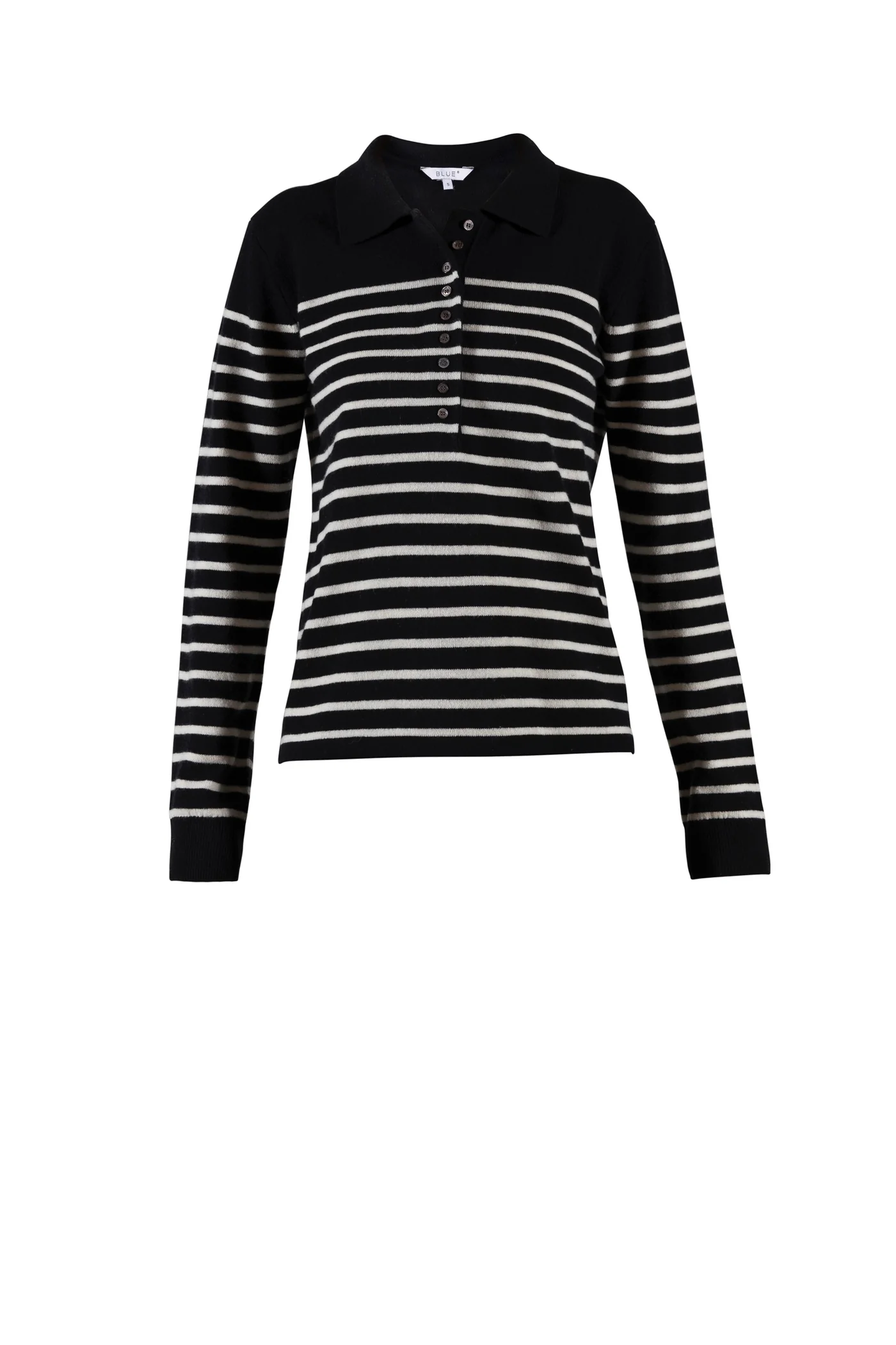 Franceska Striped Wool Knit - Black