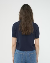 Merino Knit T-Shirt - Navy