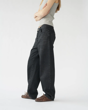 Hemp/Cotton Barrel Jeans - Washed Black