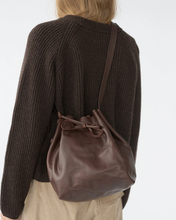 Leather Bucket Bag - Brown
