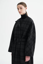 Caspia Check Coat - Black