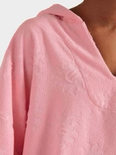 Hooded Poncho Sunny Towelling - Pink